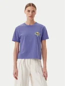 Koszulki i topy damskie - Quiksilver T-Shirt EQWZT03181 Fioletowy Relaxed Fit - miniaturka - grafika 1