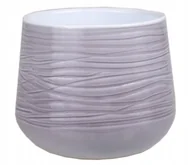 Donice - Osłonka ceramiczna na kwiaty szara 15 x 11,5 cm - miniaturka - grafika 1