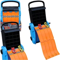 Zabawki konstrukcyjne - Wyścigowa walizka zjeżdżalnia tor na resoraki garaż autka 3w1 - miniaturka - grafika 1