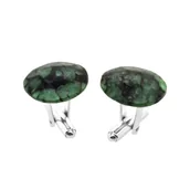 Spinki do mankietów i krawatów - Spinki do mankietów ze Szmaragdem (S1198) Srebro [925] - miniaturka - grafika 1