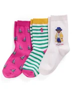 Skarpetki dla dzieci - Polo Ralph Lauren Zestaw 3 par wysokich skarpet dziecięcych 4,47969E+11 Kolorowy - miniaturka - grafika 1
