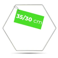 Wyposażenie pokoiku dziecięcego - Kółko metalowe do łapaczy snów makram baldachimów DREAMCATCHER DIY HEKSAGON - miniaturka - grafika 1