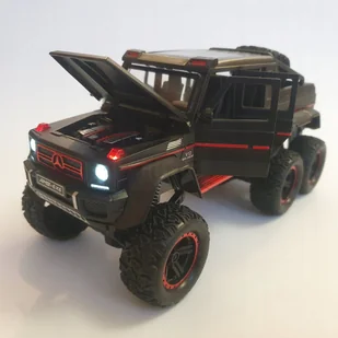 Mercedes-Benz 6x6 AMG G klasa 1:24 światła LED otwierane drzwi metalowy - Zabawki zdalnie sterowane - miniaturka - grafika 1