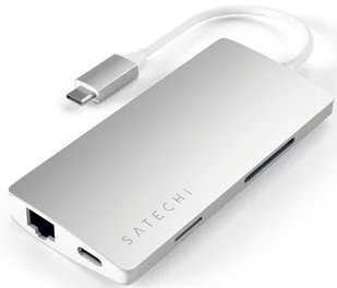 Satechi SATECHI HUB USB-C ETHERNET V2 HDMI 4K USB 3.0 SD MICRO SD Silver | MacBook ST-TCMA2S Aluminum Multi-Port Adapter Version 2 (S - Części i akcesoria do laptopów - miniaturka - grafika 3