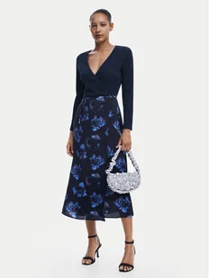 Desigual Sukienka codzienna Filadelfia 24WWVW37 Granatowy Regular Fit - Sukienki - miniaturka - grafika 1