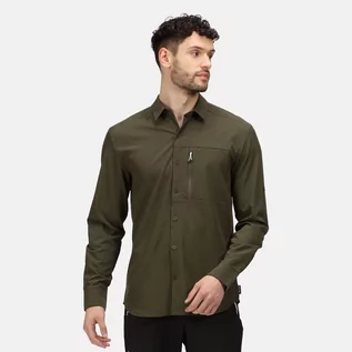 Koszule męskie - Regatta Męska Koszula Highton Shirt Ciemny Khaki, Rozmiar: XL - grafika 1