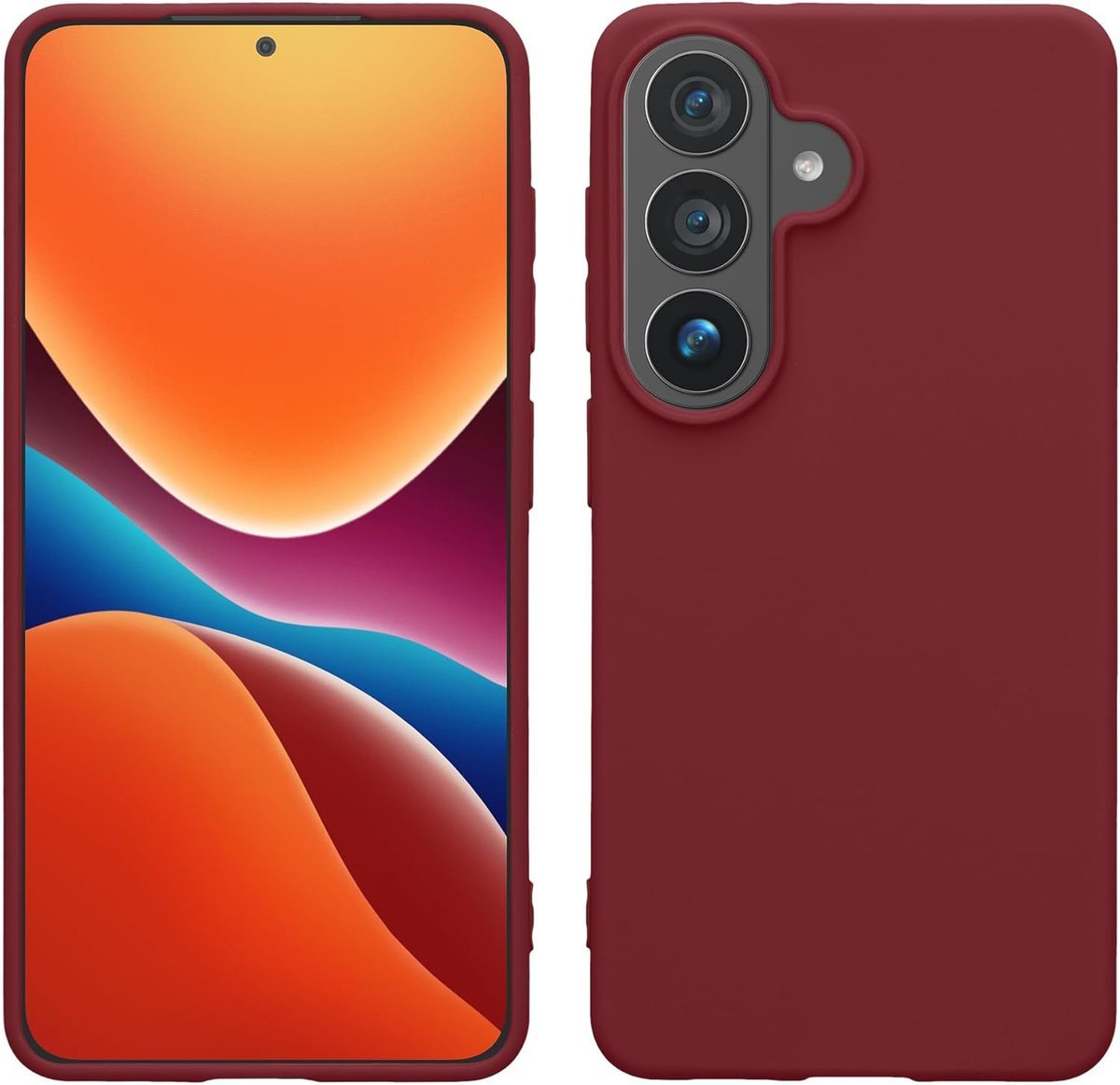 kwmobile Etui na telefon kompatybilne z Samsung Galaxy S26 etui - miękkie etui na smartfon - Back Cover w kolorze bordowym fioletowym