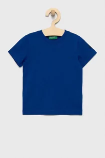Koszulki dla dziewczynek - Benetton United Colors of t-shirt bawełniany dziecięcy gładki - grafika 1