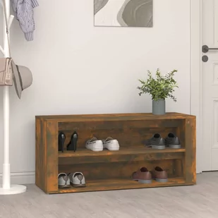 Lumarko Półka na buty, przydymiony dąb, 100x35x45 cm - Szafki na buty - miniaturka - grafika 1