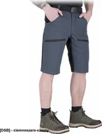 Odzież robocza - R.E.I.S. HOBBER-TS - Spodnie ochronne robocze do pasa krótkie nogawkami męskie canvas 65% poliester, 35% bawełna o 260 g/m2 - ciemnoszaro-czarny L - miniaturka - grafika 1