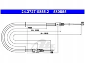 Linki hamulca postojowego - ATE LINKA HAMULCA 24.3727-0855.2 PEUGEOT 207 1.6 16V 120KM 07 - miniaturka - grafika 1