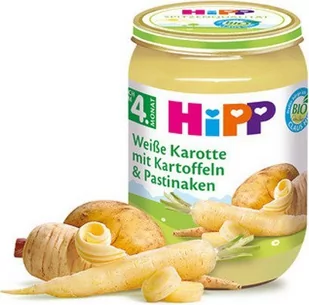HiPP, ekologiczna biała marchew ziemniaki pasternak, 190 g - Dania dla dzieci - miniaturka - grafika 1