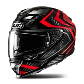 Kaski motocyklowe - Kask Integralny HJC F71 Carbon Czarny/CzerwonyXL - miniaturka - grafika 1
