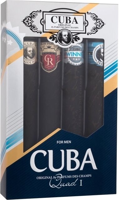 Cuba Original Quad For Men zestaw Gold woda toaletowa + Royal woda toaletowa + Winner woda toaletowa + Shadow woda toaletowa 4x35ml