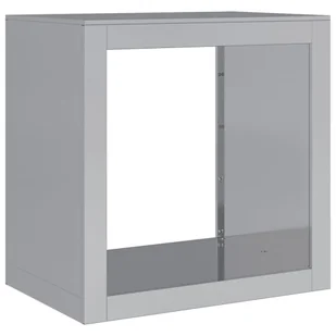 vidaXL Stojak na drewno opałowe, 60x40x60 cm, stal galwanizowana - Wózki magazynowe - miniaturka - grafika 1