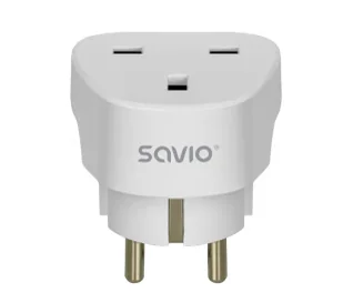 Savio AP-02 gniazdo UK - wtyk EU - Akcesoria podróżnicze - miniaturka - grafika 2