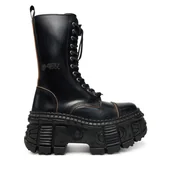 Glany damskie - Glany NEW ROCK M-WALL127N-C4 Czarny - miniaturka - grafika 1