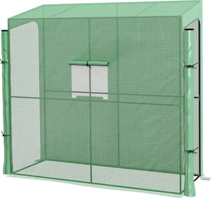 Szklarnia foliowa Outsunny, szklarnia, szklarnia z dwojgiem drzwi, wiatroszczelna szklarnia na pomidory z bocznym oknem, ochrona UV do ogrodu, PE, zielona, 200 x 80 x 200 cm - Szklarnie ogrodowe Szklarnia foliowa Outsunny, szklarnia, szklarnia z dwojgiem drzwi, wiatroszczelna szklarnia na pomidory z bocznym oknem, ochrona UV do ogrodu, PE, zielona, 200 x 80 x 200 cm - Szklarnie ogrodowe - miniaturka - grafika 1