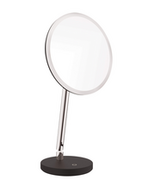 Szafki łazienkowe - Deante SILIA Lusterko kosmetyczne stojące - podświetlenie LED Chrom ADI_0812 - miniaturka - grafika 1