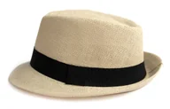 Czapki męskie - Kapelusz Damski Męski Trilby Słomkowy Plażowy Miejski Lekki Letni Beżowy 60 - miniaturka - grafika 1