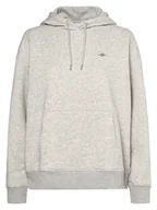 Bluzy damskie - Gant - Damska bluza z kapturem, szary - miniaturka - grafika 1