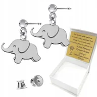 Biżuteria dla dzieci - Srebrne Kolczyki dla Dziewczynki Słonik Kolczyki Słoniki ze Słonikiem 925 - miniaturka - grafika 1
