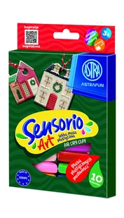 Lekka masa plastyczna ASTRAFUN Sensorio Kids Domek z piernika Anio��ki ��wi��teczny Stroik - 10 kol - Masy plastyczne - miniaturka - grafika 1