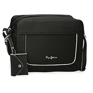 Torebki damskie - Pepe Jeans Jeny Equipaje – torba kurierska damska, czarna, 42 x 29 x 11 cm, torba na laptopa - miniaturka - grafika 1