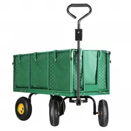 Taczki - Wózek transportowy ogrodowy przyczepka metalowa 400 kg zielona - miniaturka - grafika 1