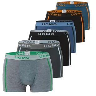 6X Bokserki Męskie Bawełniane Mix Zestaw Kolory L - 6Bok-L-8828 - Majtki męskie - miniaturka - grafika 1