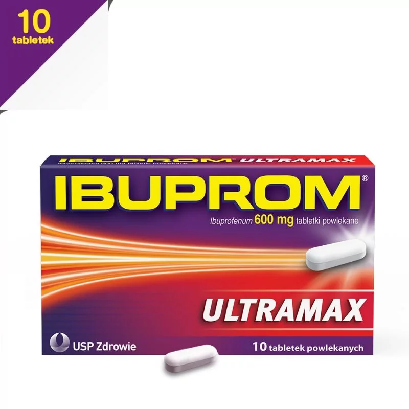 US Pharmacia Sp z o.o IBUPROM Ultramax 600 mg Lek przeciwbólowy 10 tabletek