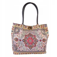 Torebki damskie - Torebka Damska Torebki Na Ramię Shopper Ekoskóra Tureckie Wzory Orientalna - miniaturka - grafika 1