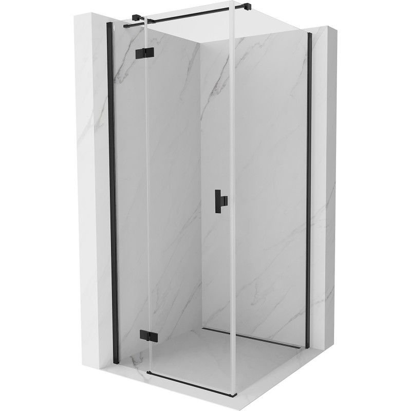 Mexen Mist-H T kabina prysznicowa uchylna lewa 95 x 95 cm, transparent, czarna - 8A5T-095-095-70-00-L