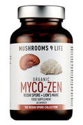 Suplementy naturalne - Mushrooms 4 Life Grzyby 4 Life BIO MYCO-ZEN Reishi i Lwia Grzywa, 60 kapsułek - miniaturka - grafika 1