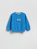 Bluzy i sweterki niemowlęce - Reserved - Bluza z aplikacją - niebieski - miniaturka - grafika 1