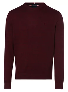 Tommy Hilfiger - Sweter męski z dodatkiem kaszmiru, czerwony|niebieski - Swetry męskie - miniaturka - grafika 1