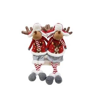 Renifer siedzący 78 cm mix - Ozdoby bożonarodzeniowe - miniaturka - grafika 1