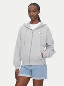 Bluzy damskie - Calvin Klein Jeans Bluza Monologo LV047B270G Szary Regular Fit - miniaturka - grafika 1