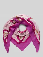 Apaszki i szaliki damskie - Szal z wiskozy z detalem z logo model ‘FOULARD’ - miniaturka - grafika 1