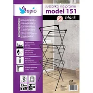 Suszarki na ubrania - Suszarka stojąca model 151 59,5 x 52,5 x 130,5 cm czarny - miniaturka - grafika 1
