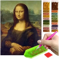Malowanie po numerach - Haft Diamentowy ARTULIO, Obraz DIY 5D, Diamond Painting, Mozaika diamentowa 30x40cm (Mona Lisa) + zestaw akcesoriów - miniaturka - grafika 1