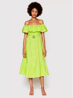 Sukienki - Rinascimento Sukienka letnia CFC0109320003 Zielony Regular Fit - grafika 1