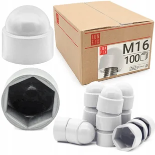 Zaślepki na śruby M16/22 maskownica nakrętki BIAŁA kołpak 100szt. - Śruby i nakrętki - miniaturka - grafika 1