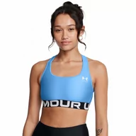 Bielizna sportowa damska - Biustonosz treningowy Under Armour UA Hg Authentics Mid Branded - niebieski - UNDER ARMOUR - miniaturka - grafika 1