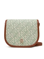 Torebki damskie - Tommy Hilfiger Torebka Th Monoplay Leather Saddle Bag AW0AW17414 Zielony - miniaturka - grafika 1