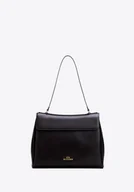 Torebki damskie - Pojemna torebka na ramię ze skóry naturalnej ciemny brąz - miniaturka - grafika 1