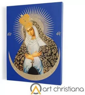 Matka Boża Ostrobramska, obraz na płótnie canvas - Ikony i obrazy sakralne - miniaturka - grafika 1