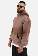 Bluzy męskie - jednokolorowa bluza z kapturem Spray Basic Oversized Bluza męska i damska Premium Uni L Brązowy - miniaturka - grafika 1