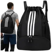 Torby męskie - Sportowy plecak ze ściągaczem na trening siłownię worek na gimnastykę - miniaturka - grafika 1