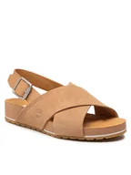 Sandały damskie - Timberland Sandały MalibuWaves Basic X Strap TB0A41MQCW81 Brązowy - miniaturka - grafika 1